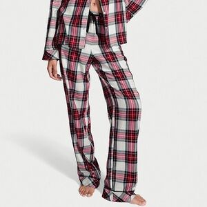Victoria's Secret Plaid Pajama Bottoms Christmas loungewear Pant Red Green White